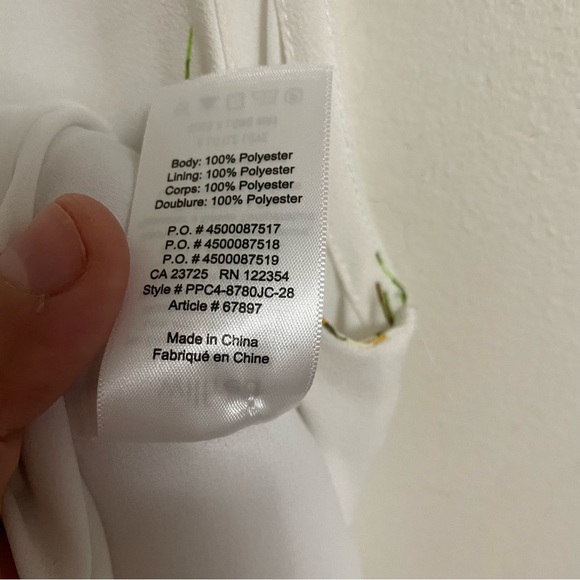 Floral Sleeveless White Dress - Picture 9 of 12